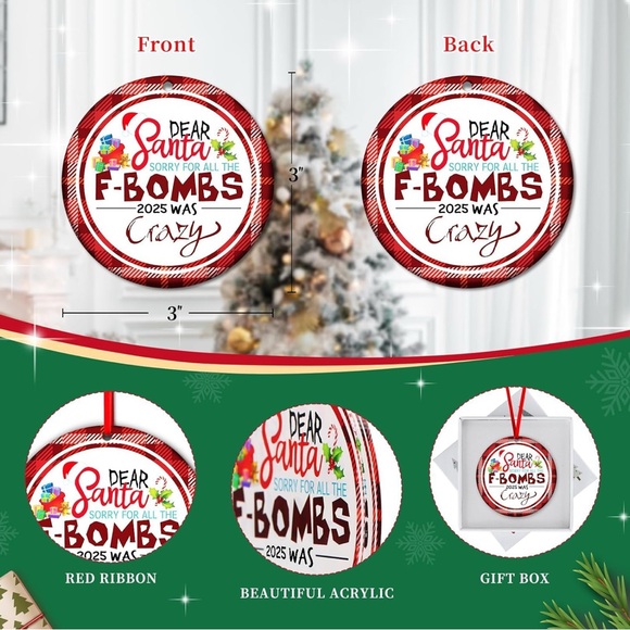 🎄🎁 Dear Santa Ornament - Picture 2 of 3